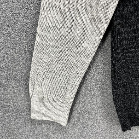 Peter‎ Millar Sweater Mens Medium Gray Blue Crown Crewneck Merino Wool Knit - Picture 5 of 16